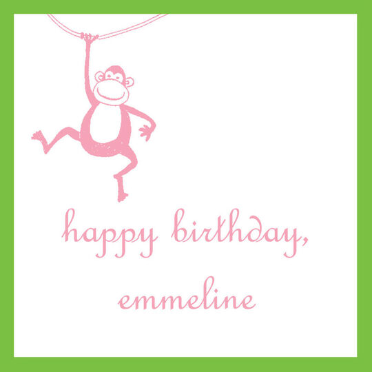 Pink Monkey Gift Stickers